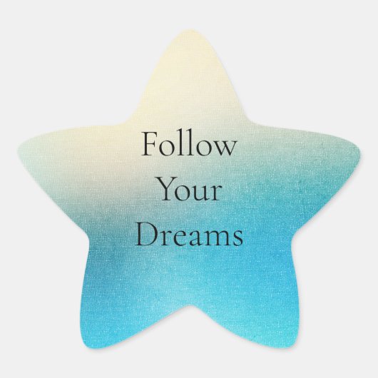 Türkis Chic White Aqua Blue Stern-Aufkleber (Vorderseite)