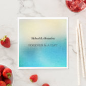 Türkis Chic White Aqua Blue Wedding Serviette (Beispiel)