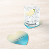 Türkis Chic White Aqua Blue Wedding Untersetzer (Vor Ort)