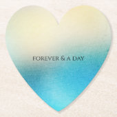 Türkis Chic White Aqua Blue Wedding Untersetzer (Vorderseite)