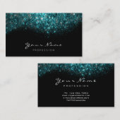 Türkis Confetti Makeup Artist Lashes Visitenkarte (Vorne/Hinten)