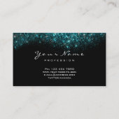 Türkis Confetti Makeup Artist Lashes Visitenkarte (Rückseite)
