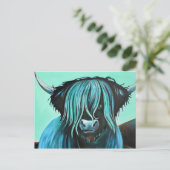 Türkis Coo, wie geht es dir? Postkarte (Stehend Vorderseite)