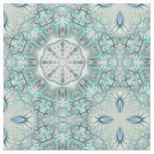 Türkis Coral Reef Mandala Stoff