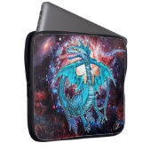 Türkis Cosmic Dragon Laptopschutzhülle (Vorne Rechts)