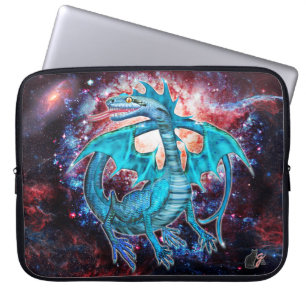 Türkis Cosmic Dragon Laptopschutzhülle