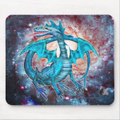 Türkis Cosmic Dragon Mousepad (Vorne)