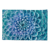 Türkis Dahlia Blume Makro Hintergrund Kissenbezug (Rückseite)