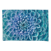 Türkis Dahlia Blume Makro Hintergrund Kissenbezug (Vorderseite)