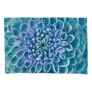 Türkis Dahlia Blume Makro Hintergrund Kissenbezug