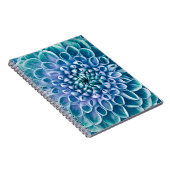 Türkis Dahlia Blume Makro Hintergrund Notizblock (Rechte Seite)
