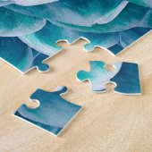 Türkis Dahlia Blume Makro Hintergrund Puzzle (Seite)