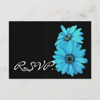 Türkis Daisies UAWG Wedding Response Card V2 RSVP Karte