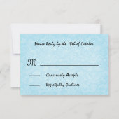 Türkis Daisies UAWG Wedding Response Card V2 RSVP Karte (Rückseite)