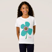 Türkis Daisy Pop Whimsical & Niedlich Summer Blume T-Shirt (Vorne ganz)