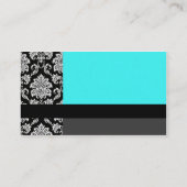 Türkis Damask Hochzeitskarten Platzkarte (Rückseite)
