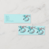 Türkis-Dämmerungs-Visitenkarten Mini Visitenkarte (Vorne/Hinten)