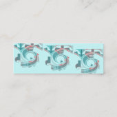 Türkis-Dämmerungs-Visitenkarten Mini Visitenkarte (Rückseite)