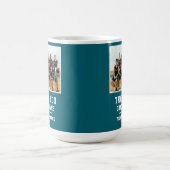 Türkis Danke Trainer Teamname Foto Kaffeetasse (Mittel)
