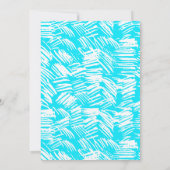 Türkis | Dashed Modern Foto Abschluss Ankündigung (Rückseite)