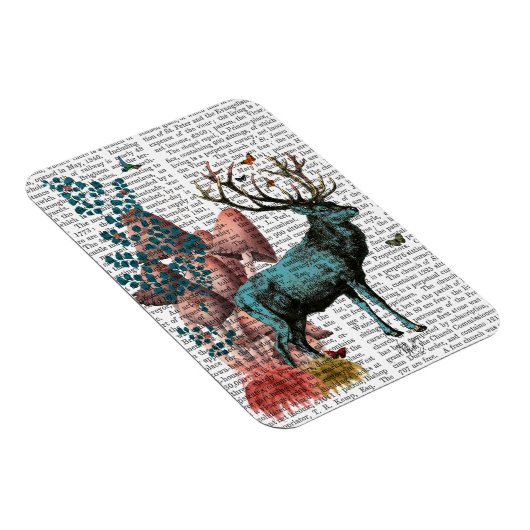 Türkis Dei im Pilzwald Magnet (Rechte Seite)