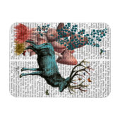 Türkis Dei im Pilzwald Magnet (Horizontal)