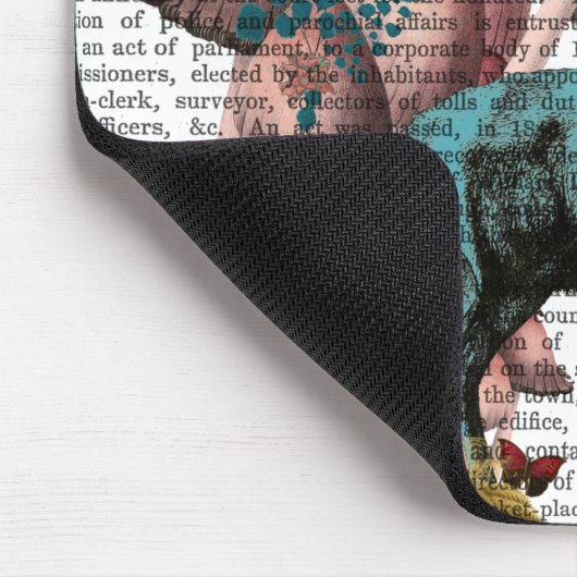 Türkis Dei im Pilzwald Mousepad (Ecke)