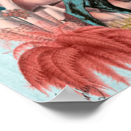 Türkis Dei im Pilzwald Poster (Ecke)