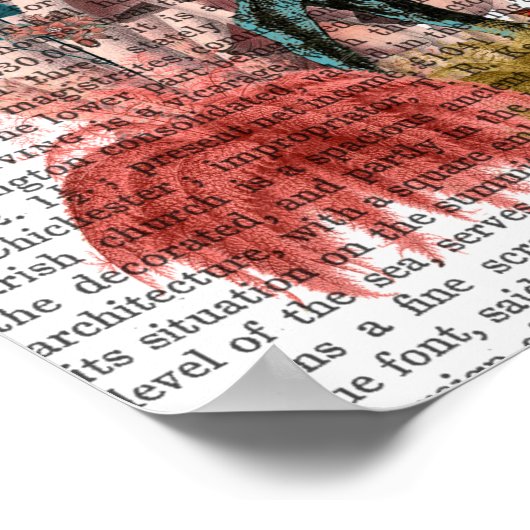 Türkis Dei im Pilzwald Poster (Ecke)