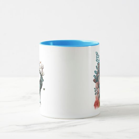 Türkis Dei im Pilzwald Tasse (Zentrum)