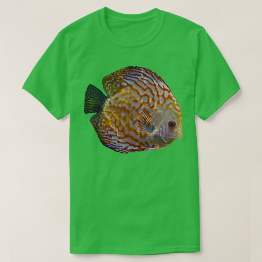 Türkis Discus Fish T-Shirt (Design vorne)