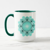 Türkis Dot Mandala Tasse (Links)