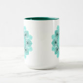 Türkis Dot Mandala Tasse (Zentrum)