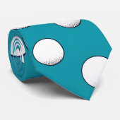 Türkis Dotted Mens Neck Tie Krawatte (Gerollt)