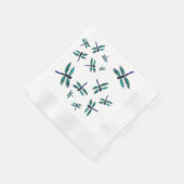 Türkis-Dragonfly Serviette (Ecke)