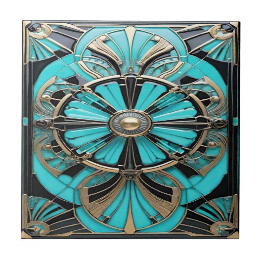 Türkis Dreams Keramik Tile Fliese (Vorderseite)