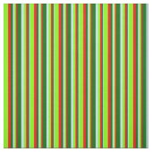 Türkis, Dunkelgrün, Rot und Chartreuse Linien Stoff (Muster)