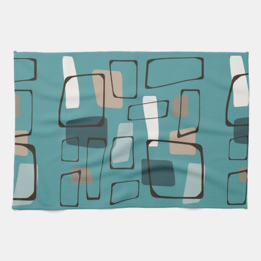 Türkis Eames Art Geschirrtuch (Horizontal)