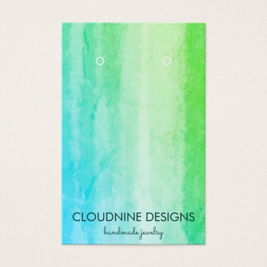 Türkis Earring Necklace Juwelier Display Card (Vorderseite)