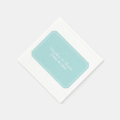 Türkis einfach elegant Papier Napkins Serviette (Ecke)
