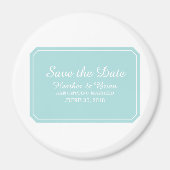 Türkis einfach elegant Save the Date Magnet (Vorne)