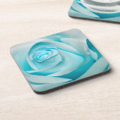 Türkis-Eis-Rose Untersetzer (Linke Seite)