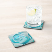 Türkis-Eis-Rose Untersetzer (Rechte Seite)