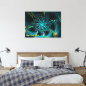 Türkis Electric Leinwanddruck (Insitu (Schlafzimmer))