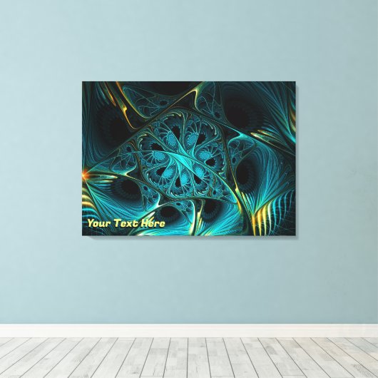 Türkis Electric Leinwanddruck (Insitu (Holzboden))