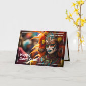 💚 💜 💛 Türkis Elegance: Mardi Gras Radiance Karte (Gelbe Blume)