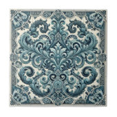 Türkis Elegance - Portugiesisches Inspiriertes Des Fliese (Vorderseite)