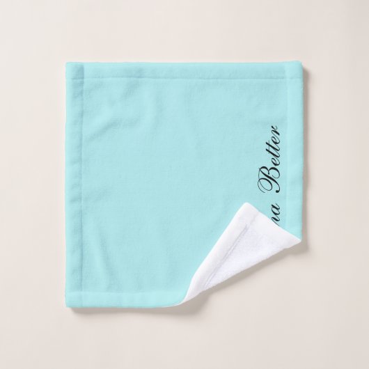 Türkis Elegante handgeschriebene Namenssignatur Badhandtuch Set (Waschlappen)