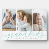 Türkis | Enkelkinder machen Life Grand 3 Foto Coll Fotoplatte (Vorderseite)