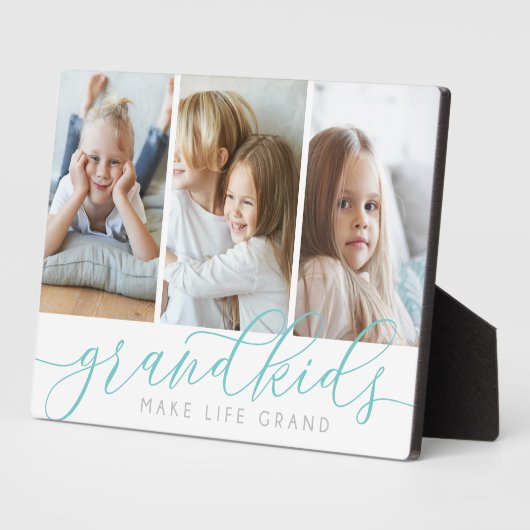 Türkis | Enkelkinder machen Life Grand 3 Foto Coll Fotoplatte (Seite)